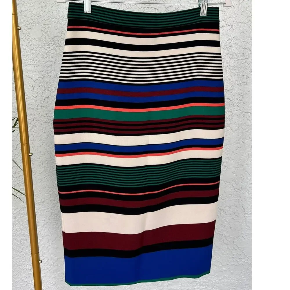 NWOT Badgley Mischka 2-Piece Striped Pencil Skirt & Sleeveless Top Set - Picture 5 of 13